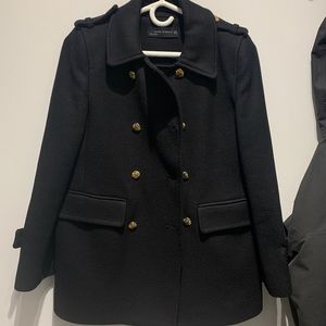 Structured Zara coat size small black